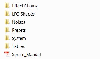 Serum Preset Folders