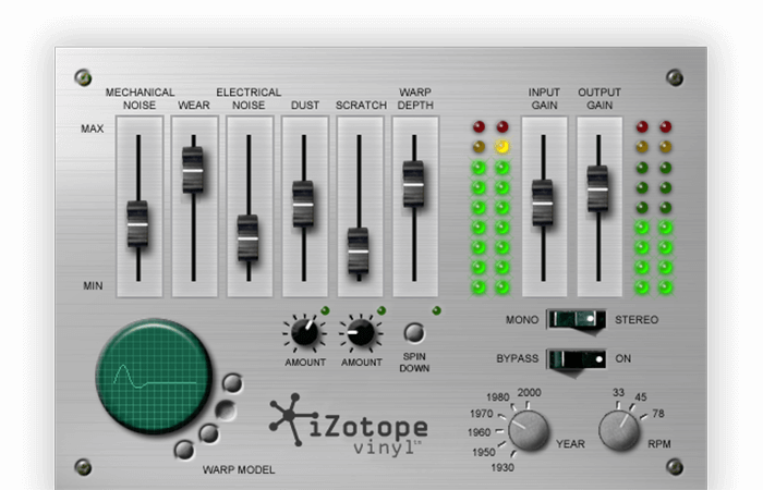 iZotopeビニールスクリーンショット